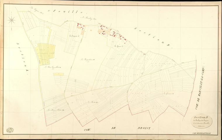 Morainville-sur-Damville. Section B _ du Boulay et des hayeux _ 2e et dernière Feuille