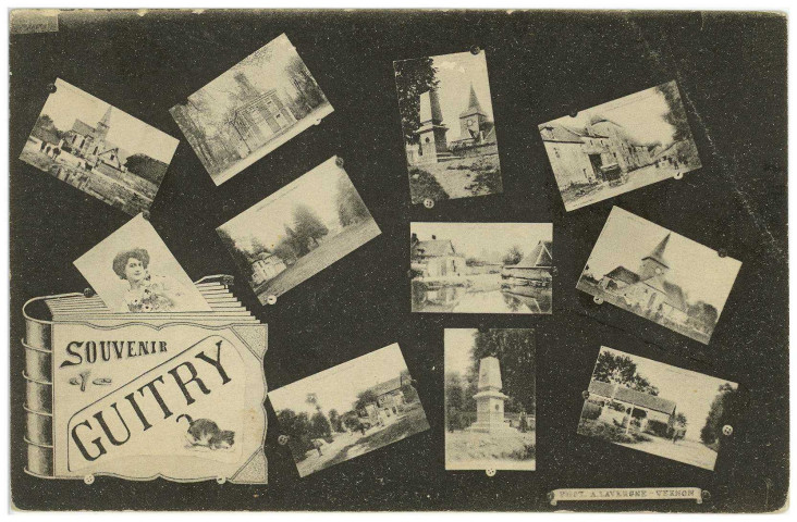 Guitry. Carte souvenir.
