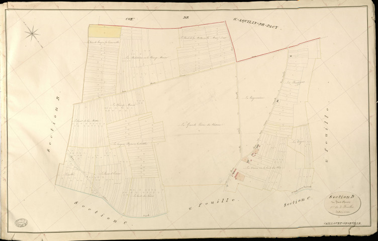 Caillouet-Orgeville. Section D _ du haut Chemin _ 1re de 3 Feuilles