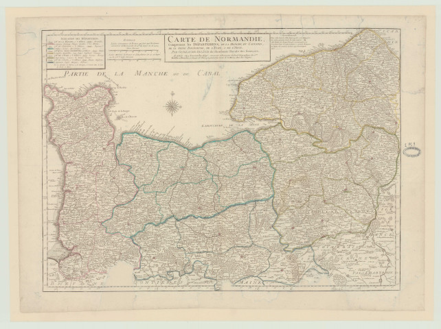 Carte de Normandie comprenant les départements