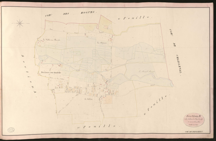 Perriers-sur-Andelle. Section B _ de la Valette et de Bois Meigle _ 2e de 4 Feuilles