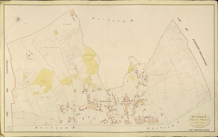 Heudebouville. Section A _ de l'Eglise et de Bellengaux _ Feuille Unique