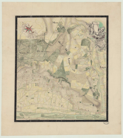 Saint-Just - "Carte de la 2e partie du bourgage de Vernon. Château de Saint-Just et ses environs". *