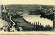 Andelys (Les). Perspective sur Petit Andely et Château Gaillard.
