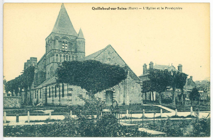 Quillebeuf-sur-Seine. L'Eglise et le Presbytère.