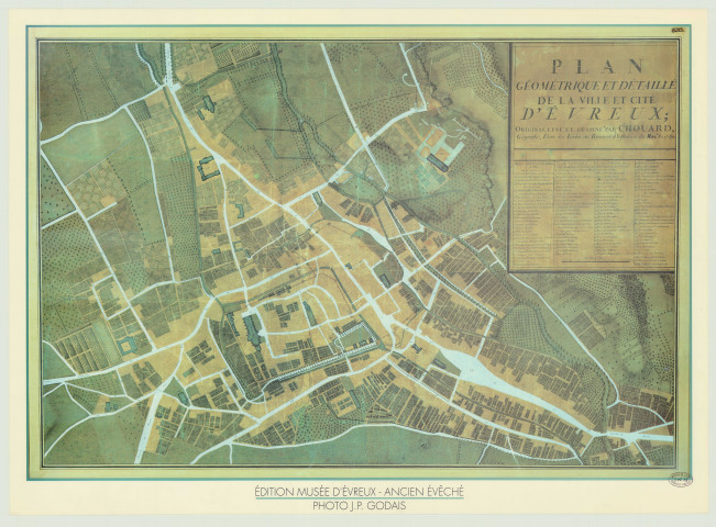 Evreux _ "Plan géométrique et détaillé de la ville d'Evreux".