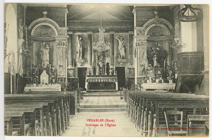 Venables. Intérieur de l'Eglise.