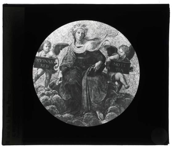 Tableau "La Théologie" de Raphaël dans la Chambre de la signature au Vatican.