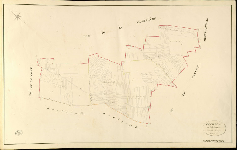 Fouqueville. Section C _ du Fief Bayeux _ Feuille Unique