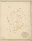 Valletot. Tableau d'assemblage _ du Plan Parcellaire de la Commune de Valletot _ Canton de Routot - Pontaudemer - Eure. _ Terminé sur le Terrain en septembre 1826 , sous l'administration de M.Le Vicomte Raymond Delaitre, Préfet _ M.Delalonde de Médine, Maire _ sous la Direction de M.Hurtrelle, Directeur des Contributions directes _ M. Hautier, Géomètre en Chef. _ Par M. Thorel, Géomètre de 1re classe.