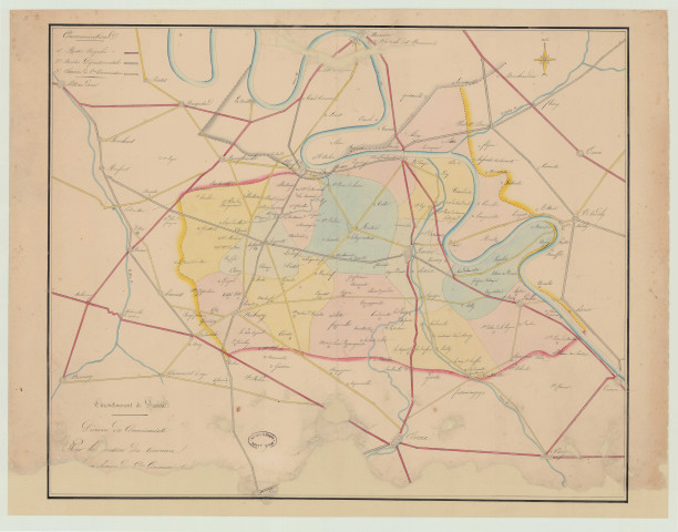 Carte routière de l'arrondissement de Louviers