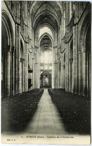 Evreux-Ville. Intérieur de la Cathédrale.