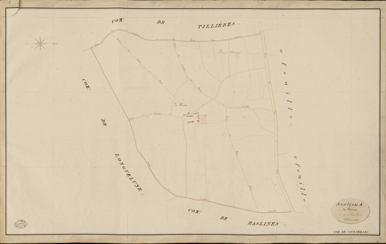 Courteilles. Section A _ du Château _ 1re de 3 Feuilles