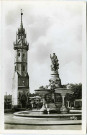 Evreux-Ville. Le Beffroi et la Fontaine.