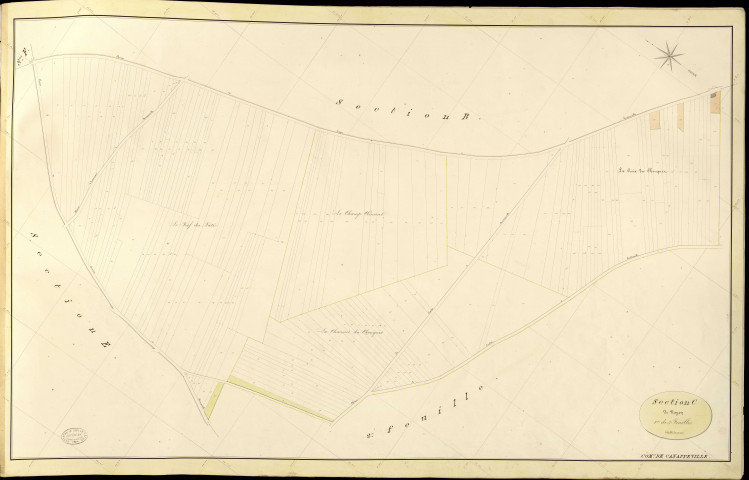 Canappeville. Section C _ de Noyon _ 1re de 3 Feuilles