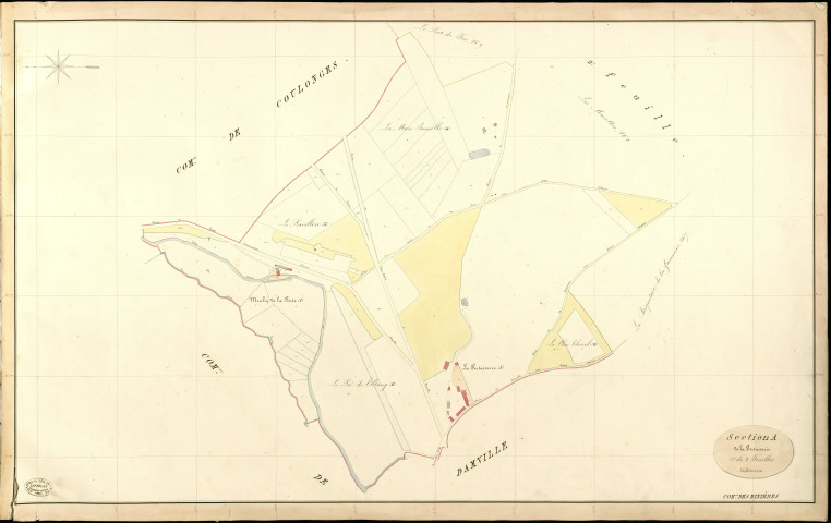 Minières (Les). Section A _ de la Portaiserie _ 1re de 2 Feuilles