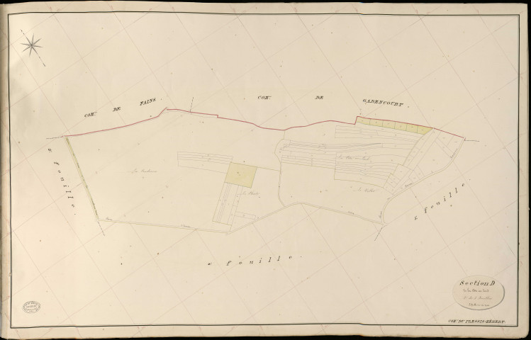 Plessis-Hébert (Le). Section D _ de la Côte au Lard _ 3e de 5 Feuilles