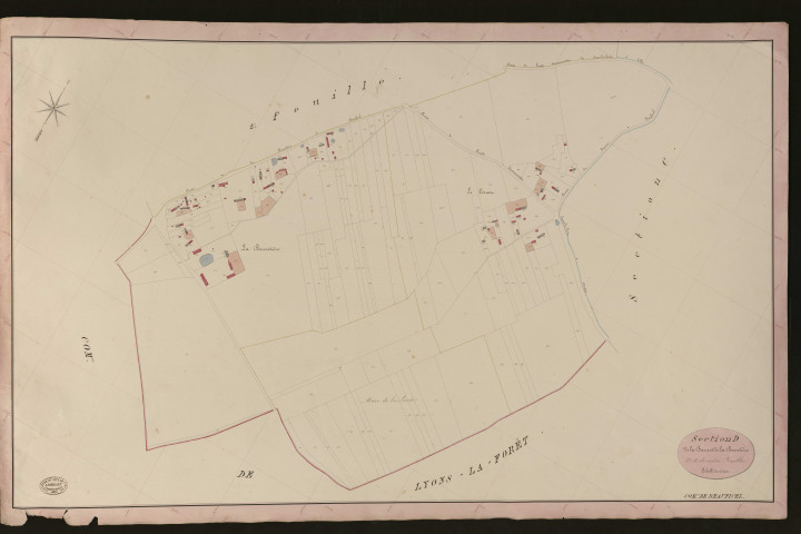 Beauficel-en-Lyons. Section D _ de la Barre et de la Bouvetière _ 3e et dernière Feuille