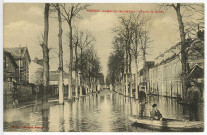 Vernon-Ville. Vernon pendant les inondations - Route de Rouen.