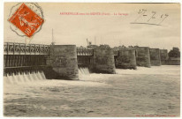 Amfreville-sous-les-Monts. Le barrage.