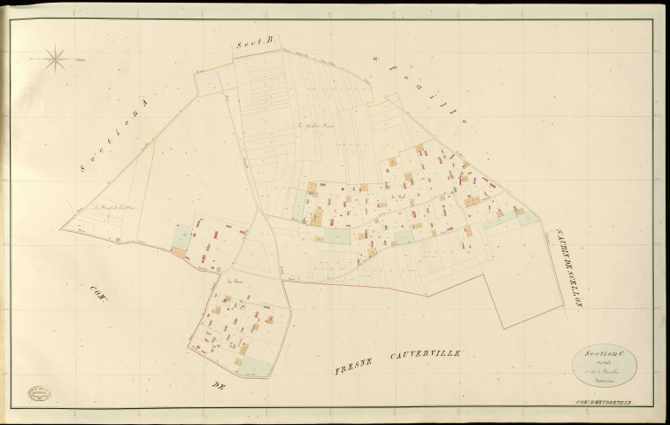 Heudreville-en-Lieuvin. Section C _ du Val _ 1re de 2 Feuilles