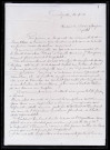 Correspondance [signée de M. Tribolet], adressée au président Bonjean à Orgeville (Eure), depuis Orgeville (Eure), en date du 22 août 1914.