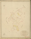 Mesnil-Hardray (Le). Tableau d'assemblage _ du Plan Parcellaire de la Commune de Mesnil-Hardray _ Canton de Conches - Evreux - Eure. _ Terminé sur le Terrain le 12 Novembre 1856 , sous l'administration de M. Janvier, Préfet _ M. Osment, Maire _ sous la Direction de M. Masson, Directeur des Contributions directes _ M. Lefébure, Géomètre en Chef. _ Par M. Lefébure, Géomètre de 1re classe.