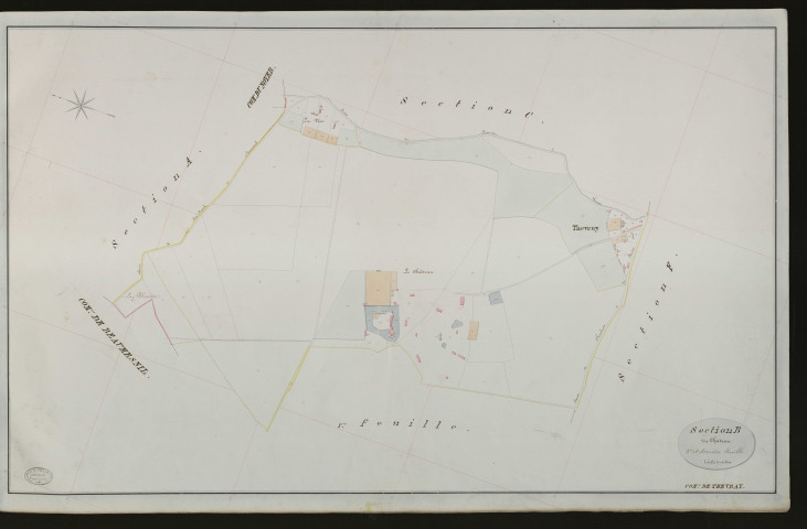 Thevray. Section B _ du Château _ 2e et dernière Feuille