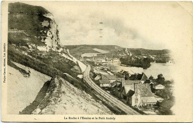 Andelys (Les). La Roche à l'Ermite et le Petit Andely.