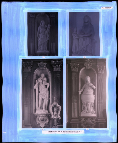 "Églises rurales du département de l'Eure" du chanoine Bonnenfant tome II, planche CXXXIII Surville (Eure) et Theillement (Eure).