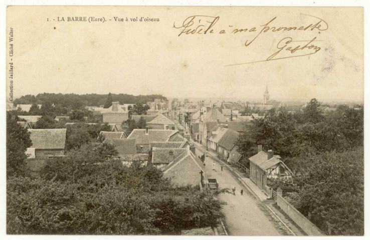 Barre-en-Ouche (La). Vue à vol d'oiseau.