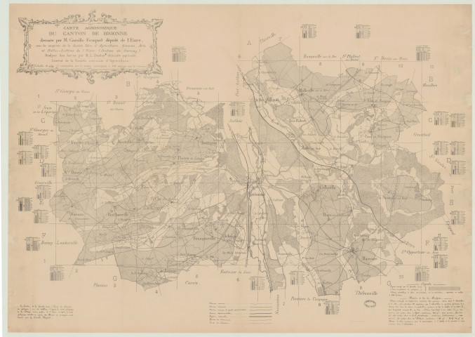 Carte agronomique des cantons de l'arrondissement de Bernay Brionne