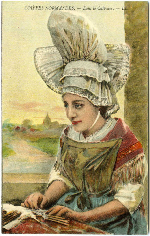 Basse-Normandie. Coiffes Normandes. - Dans le Calvados.