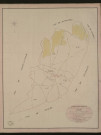 Guitry. Tableau d'assemblage du Plan Parcellaire de la Commune de Guitry. _ Canton d'Ecos - Andelys - Eure. _ Terminé sur le terrain le 8 novembre 1836, sous l'administration de M. A Passy, Préfet - M. Legrand, Maire et sous la direction de M. Marel, Directeur des Contributions directes. _ M. Le Fébure, Géomètre en Chef. _ Par M. Depoilly, Géomètre de 1re classe