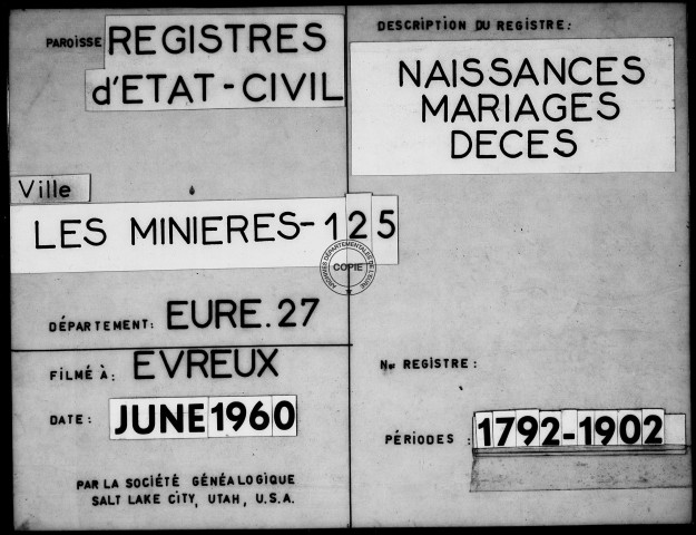 Tables (1792-1902)