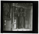 Église de Morainville-Jouveaux (Eure), autel Saint-Antoine, détail de la statue de Saint-Antoine.