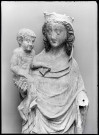 Statue de Vierge à l'enfant du XIVème siècle de l'église de Sancourt (Eure).