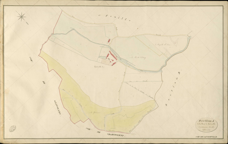 Gaudreville-la-Rivière. Section A _ de la Ferme de Gaudreville _ 2e et dernière Feuille