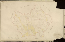 Marcilly-la-Campagne. Tableau d'assemblage _ du Plan Parcellaire de la Commune de Marcilly la Campagne _ Canton de Nonancourt - Evreux - Eure. _ Terminé sur le Terrain le , sous l'administration de M. Le Vicomte Raymond Delaitre, Préfet _ M. Regnier, Maire _ et sous la Direction de M. Marel, Directeur des Contributions directes _ M. Hautier, Géomètre en Chef. _ Par M. Auxerre, Géomètre de 1re classe.