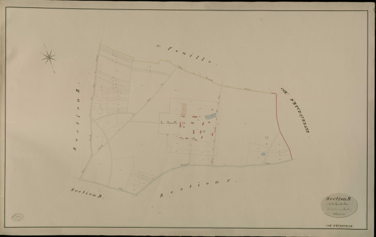 Etreville. Section B _ de la Grande Rue _ 2e et dernière Feuille