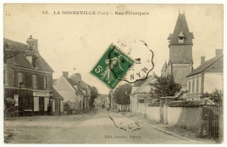 Bonneville-sur-Iton (la). Rue Principale.