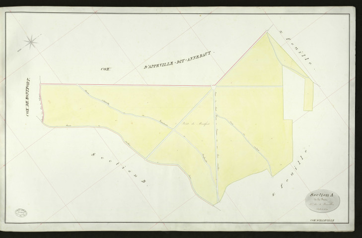 Illeville-sur-Montfort. Section A _ de la Forêt _ 1re de 4 Feuilles