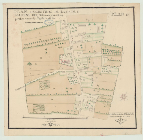 Saint-Laurent-des-Bois - Plan de la paroisse. *