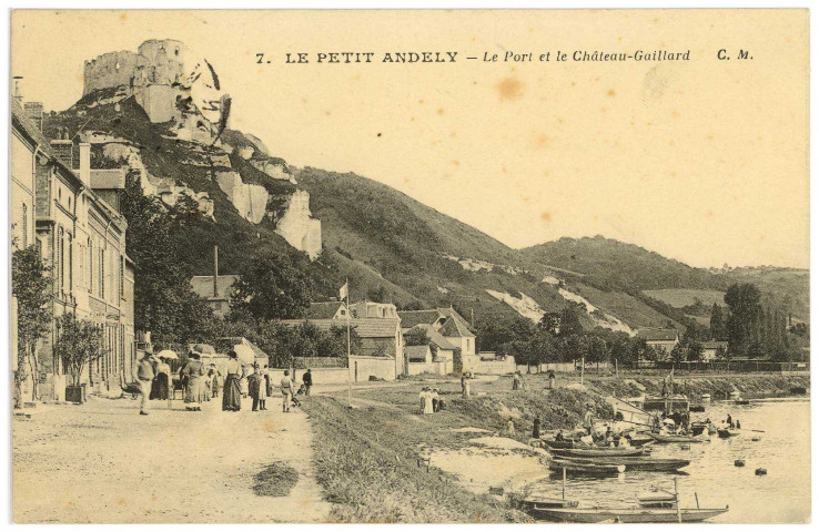 Andelys (Les). Le Port et le Château-Gaillard.