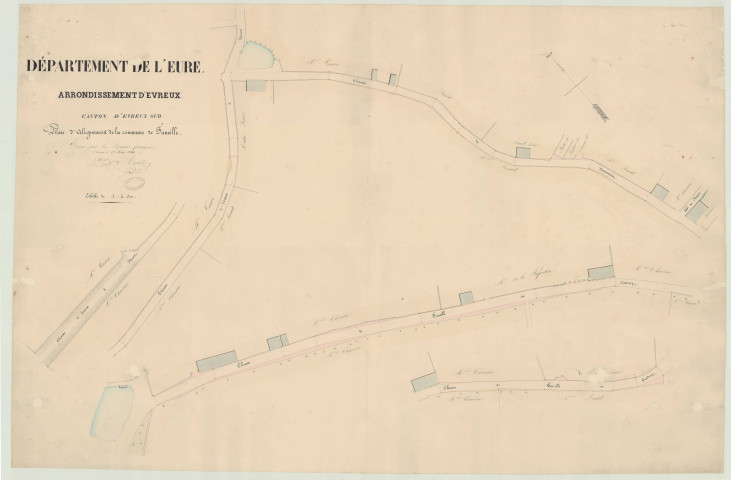 Fauville _ Atlas "Plan d'alignement de la commune de Fauville".