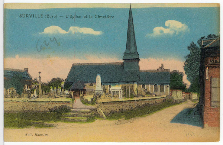 Surville. L'Eglise et le Cimetière.
