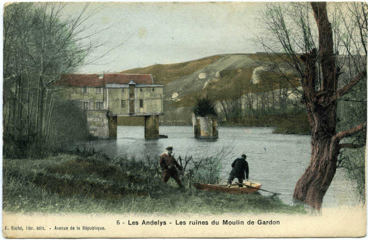 Andelys (Les). Les ruines du Moulin de Gardon.