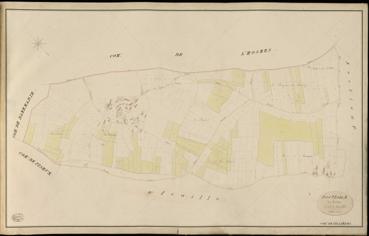 Tillières-sur-Avre. Section A _ des Tertres _ 1re de 2 Feuilles