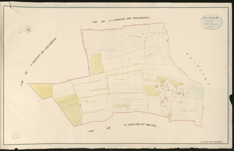 Saint-Agan-de-Cernières. Section D _ de Louvigny _ Feuille unique _ Echelle de 1 à 2500