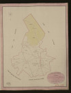 Coudray. Tableau d'assemblage du Plan Parcellaire de la Commune de Coudray. _ Canton d'Etrépagny - Andelys - Eure. _ Terminé sur le terrain le 20 septembre 1849, sous l'administration de M. Vallon, Préfet - M. Sainlard, Maire et sous la direction de M. Chaveau, Directeur des Contributions directes. _ M. Le Fébure, Géomètre en Chef. _ Par M. Canu, Géomètre de 1re classe